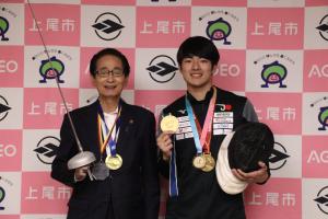 市長と浅海選手