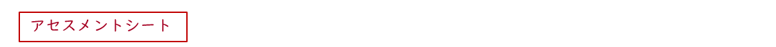 アセスメントシート